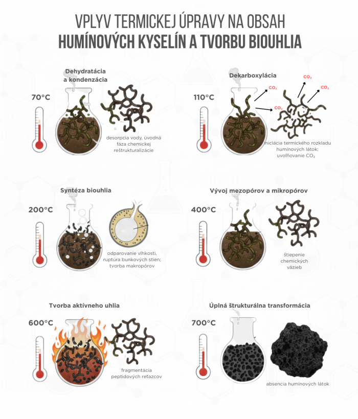 Vplyv termickej úpravy na obsah humínových kyselín a tvorbu biouhlia