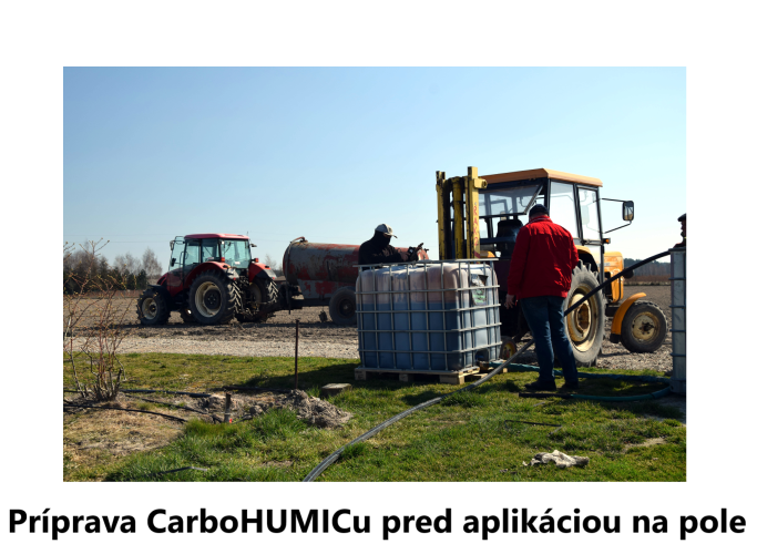 Príprava CarboHUMICu pred aplikáciou na pole