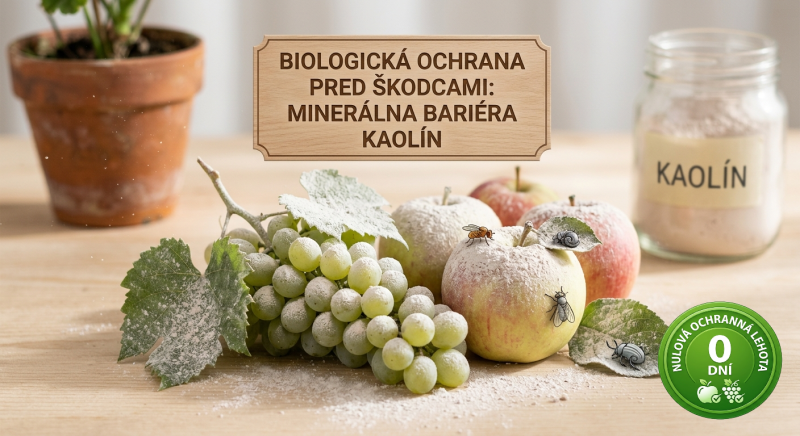 Biologická ochrana pred škodcami: minerálna bariéra z kaolínu