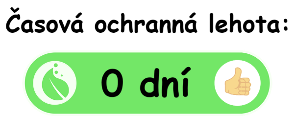 Ochranná doba pri používaní drevného octu pri hubových chorobách rastlín je 0 dní !